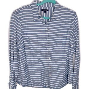 Lands End Chambray stripe Button down